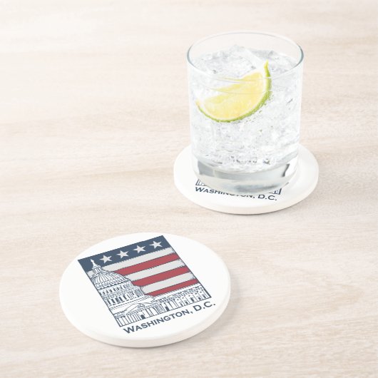 Washington DC-Untersetzer Getränkeuntersetzer (Seite)