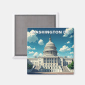 Washington DC US Hauptstadt Gebäude Magnet (Vorderseite/Rückseite)