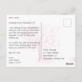 Washington DC US-Hauptstadt Sunset w Reflektion Postkarte (Rückseite)