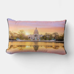 Washington DC US-Kapitolgebäude Sonnenuntergangsre Lendenkissen