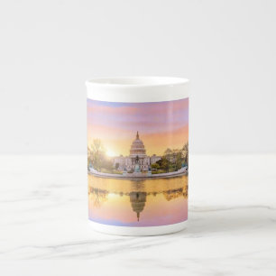 Washington DC US-Kapitolgebäude Sonnenuntergangsre Porzellantasse
