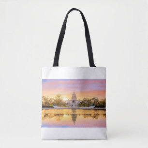 Washington DC US-Kapitolgebäude Sonnenuntergangsre Tasche