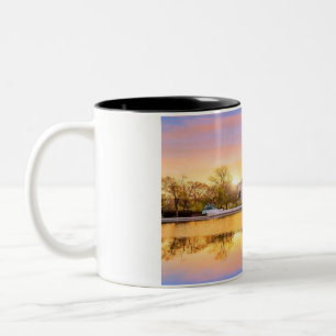 Washington DC US-Kapitolgebäude Sonnenuntergangsre Zweifarbige Tasse