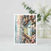 Washington DC USA Famous Travel Place Water Color Postkarte (Stehend Vorderseite)