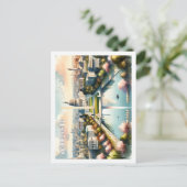 Washington DC USA Famous Travel Place Water Color Postkarte (Stehend Vorderseite)