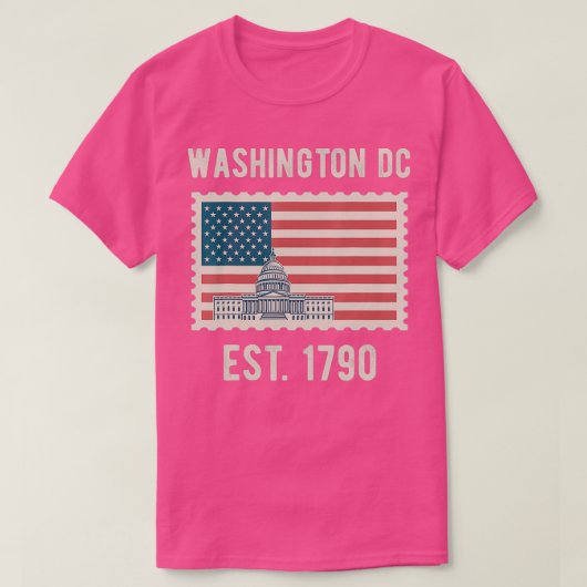 Washington DC USA Flag Liebe Hauptstadt Hill Souve T-Shirt (Design vorne)