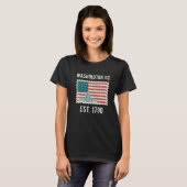 Washington Dc Usa Flag Liebe Hauptstadt T-Shirt (Vorne ganz)
