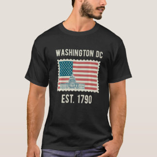 Washington Dc Usa Flag Liebe Hauptstadt T-Shirt