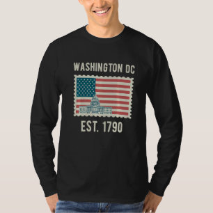 Washington Dc Usa Flag Liebe Hauptstadt T-Shirt
