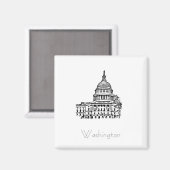 Washington DC USA Hauptstadt Magnet (Vorderseite/Rückseite)