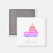 Washington DC USA Hauptstadt Magnet (Vorderseite/Rückseite)