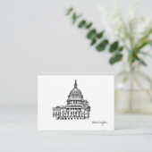 Washington DC USA Hauptstadt Sketch Begleitkarte (Stehend Vorderseite)