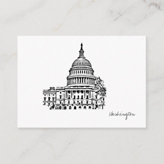 Washington DC USA Hauptstadt Sketch Begleitkarte (Vorderseite)