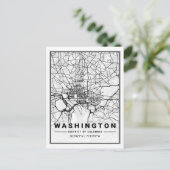 Washington DC USA Travel City Map Postkarte (Stehend Vorderseite)