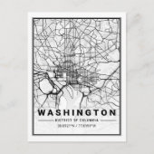 Washington DC USA Travel City Map Postkarte (Vorderseite)