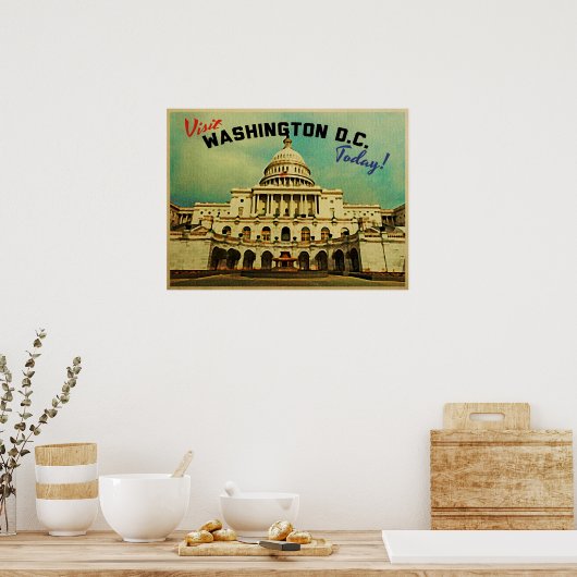 Washington DC Vintag Poster (Küche)