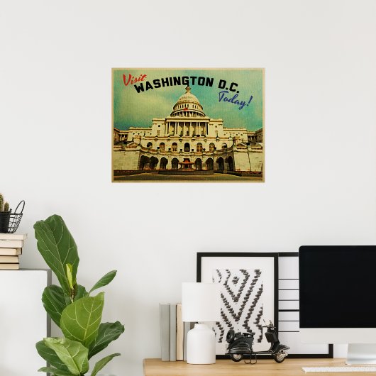Washington DC Vintag Poster (Heimbüro)