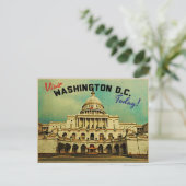 Washington DC Vintag Postkarte (Stehend Vorderseite)