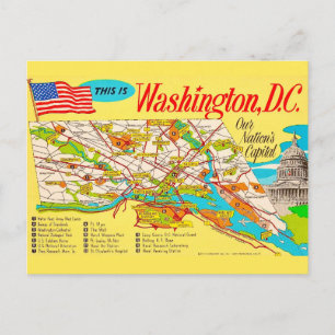 Washington DC Vintage-Karte Postkarte