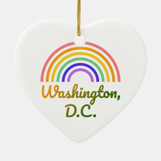 Washington DC - Washington Postkarten - Washington Keramik Ornament (Hinten)