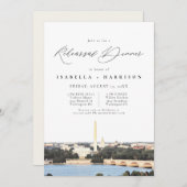 WASHINGTON DC Wasserfarbe Skyline Probe Abendessen Einladung (Vorne/Hinten)