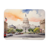 Washington DC Wasserfarbkunst Magnet (Horizontal)