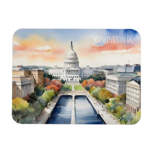 Washington DC Wasserfarbkunst Magnet