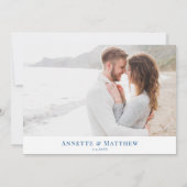 Washington DC Wedding Elegant Navy QR Code Save The Date (Rückseite)