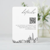 Washington DC Wedding Modern Details QR Code Begleitkarte (Stehend Vorderseite)