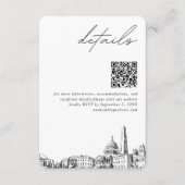 Washington DC Wedding Modern Details QR Code Begleitkarte (Vorderseite)
