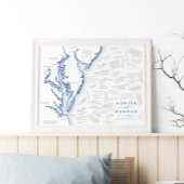 Washington DC Wedding Modern Map Gästebuchposter Poster