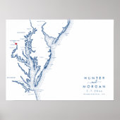 Washington DC Wedding Modern Map Gästebuchposter Poster (Vorne)