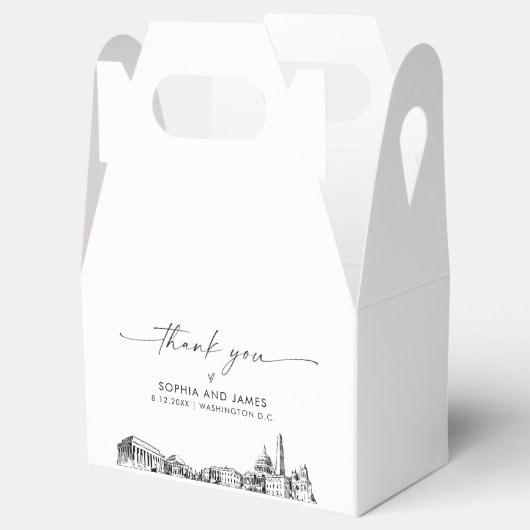 Washington DC Wedding Personalisiert Gefälligkeits Geschenkschachtel (Geöffnet)