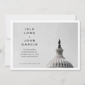 Washington DC Wedding rettet das Datum der Einladu Einladung (Vorderseite)