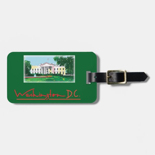 Washington DC - Weißes Haus Gepäckanhänger (Vorderseite horizontal)