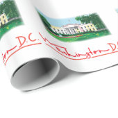 Washington DC - Weißes Haus Geschenkpapier (Rolleneckpunkt)