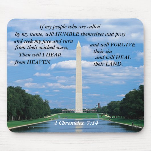 Washington DC Wenn mein Volk Mousepad. Mousepad (Vorne)