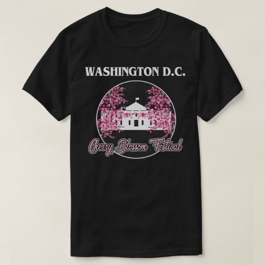 Washington DC White House Cherry Blossom T-Shirt (Design vorne)