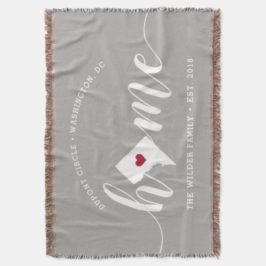 Washington DC Zuhause Town Personalisiert Decke (Vorderseite Vertikal)