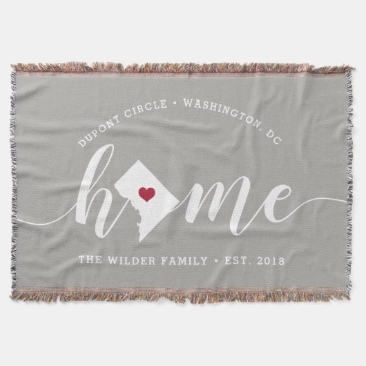 Washington DC Zuhause Town Personalisiert Decke (Vorderseite)