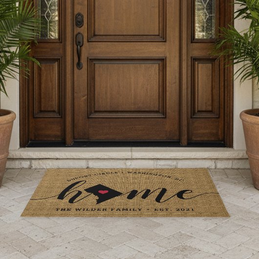 Washington DC Zuhause Town Personalisiert Fußmatte