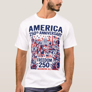 Washington DC Zweihundertfünfzigjähriges Jubiläum T-Shirt
