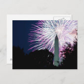 Washington DCpostkarte mit Feuerwerken Postkarte (Vorne/Hinten)