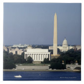 Washington DCSkyline mit US-Hauptstadts-Gebäude 2 Fliese (Vorderseite)