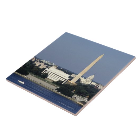 Washington DCSkyline mit US-Hauptstadts-Gebäude 2 Fliese (Seite)