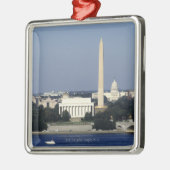 Washington DCSkyline mit US-Hauptstadts-Gebäude 2 Ornament Aus Metall (Links)