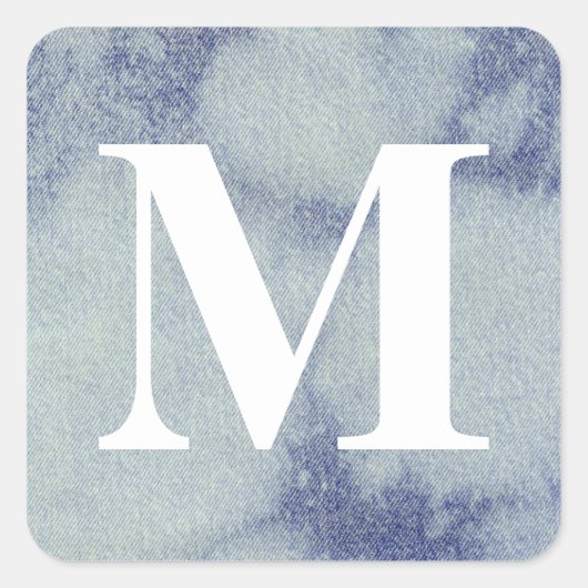 Washington Denim Design #1 @ Emporio Moffa Quadratischer Aufkleber (Vorderseite)