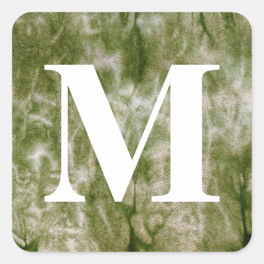 Washington Denim Design #3 @ Emporio Moffa Quadratischer Aufkleber (Vorderseite)