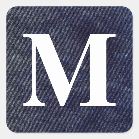 Washington Denim Design #7 @ Emporio Moffa Quadratischer Aufkleber (Vorderseite)