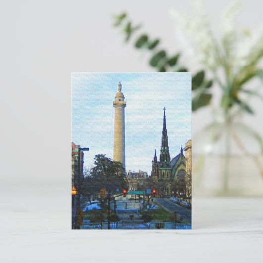 Washington Denkmal Historische Nachbarschaft Postkarte (Stehend Vorderseite)